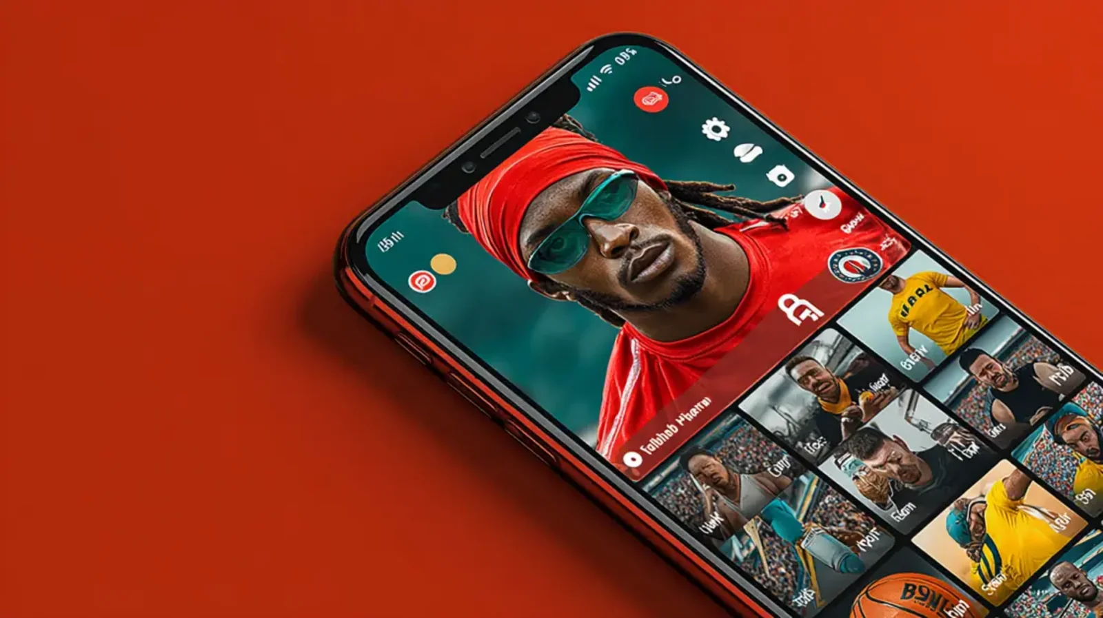 A beautiful cartoon-style woman points to a smartphone displaying a casino game login interface with a prominent golden door symbol on a red background.